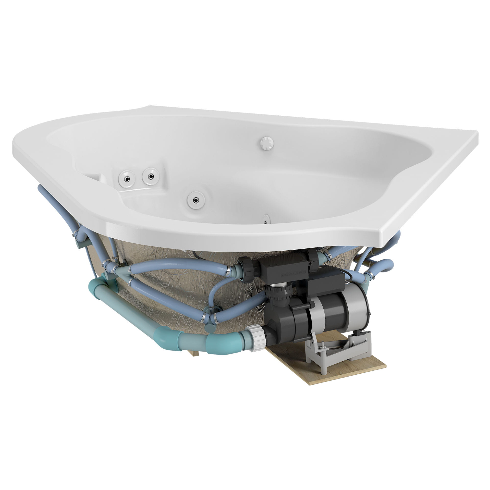 EverClean 60 inch x 60 inch Corner Whirlpool